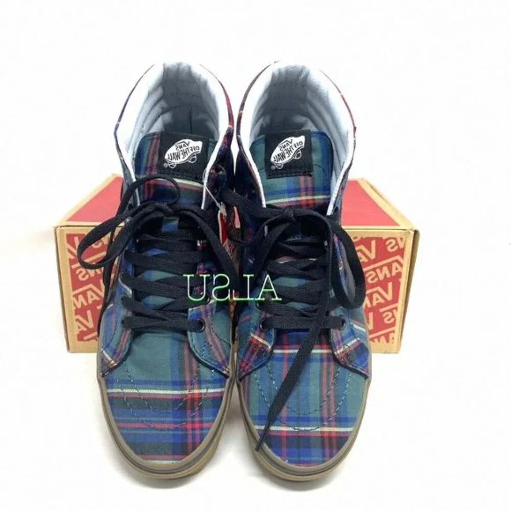 💖MEGA SALE💖VANS SK8-HI Reissue Tartan Canvas Shoes VN0A2XSBU5R 5 Size Women’s